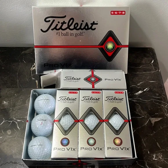 Titleist ProV1X Golf Balls, White, Playing Numbers (5-8). Three Dozens, New - Picture 1 of 5